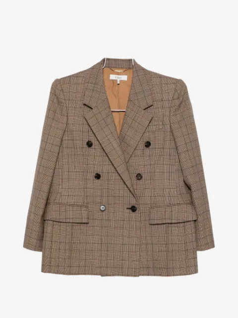 Chloé double-breasted check jacket