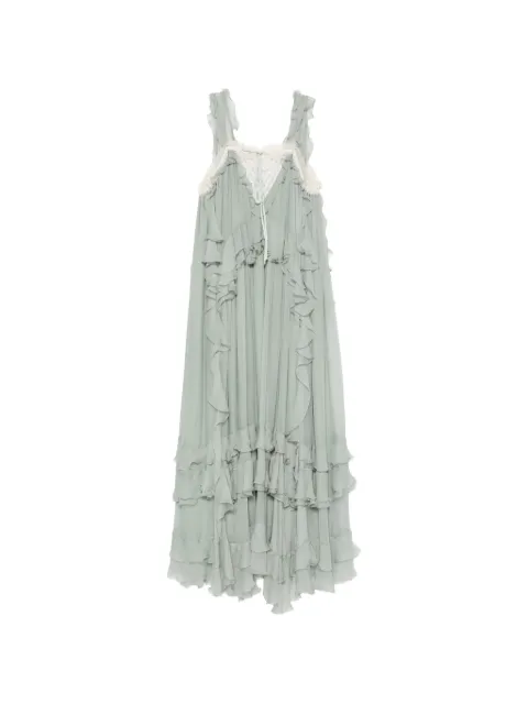 Chloé ruffled silk-mousseline maxi dress