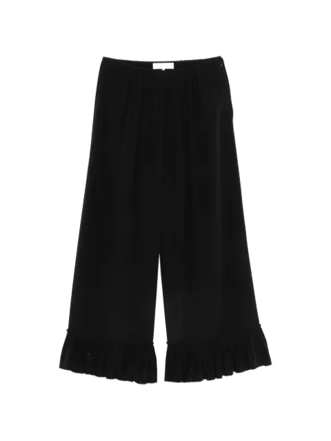 Chloé cropped fluid trousers in crêpe de chine