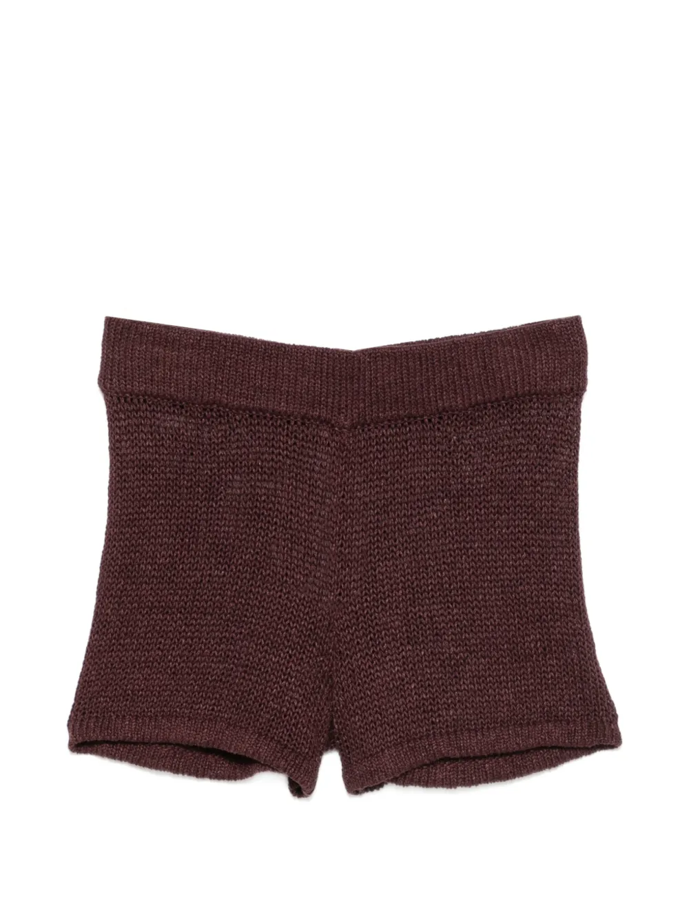 Enza Costa linen open knit shorts - Rosso