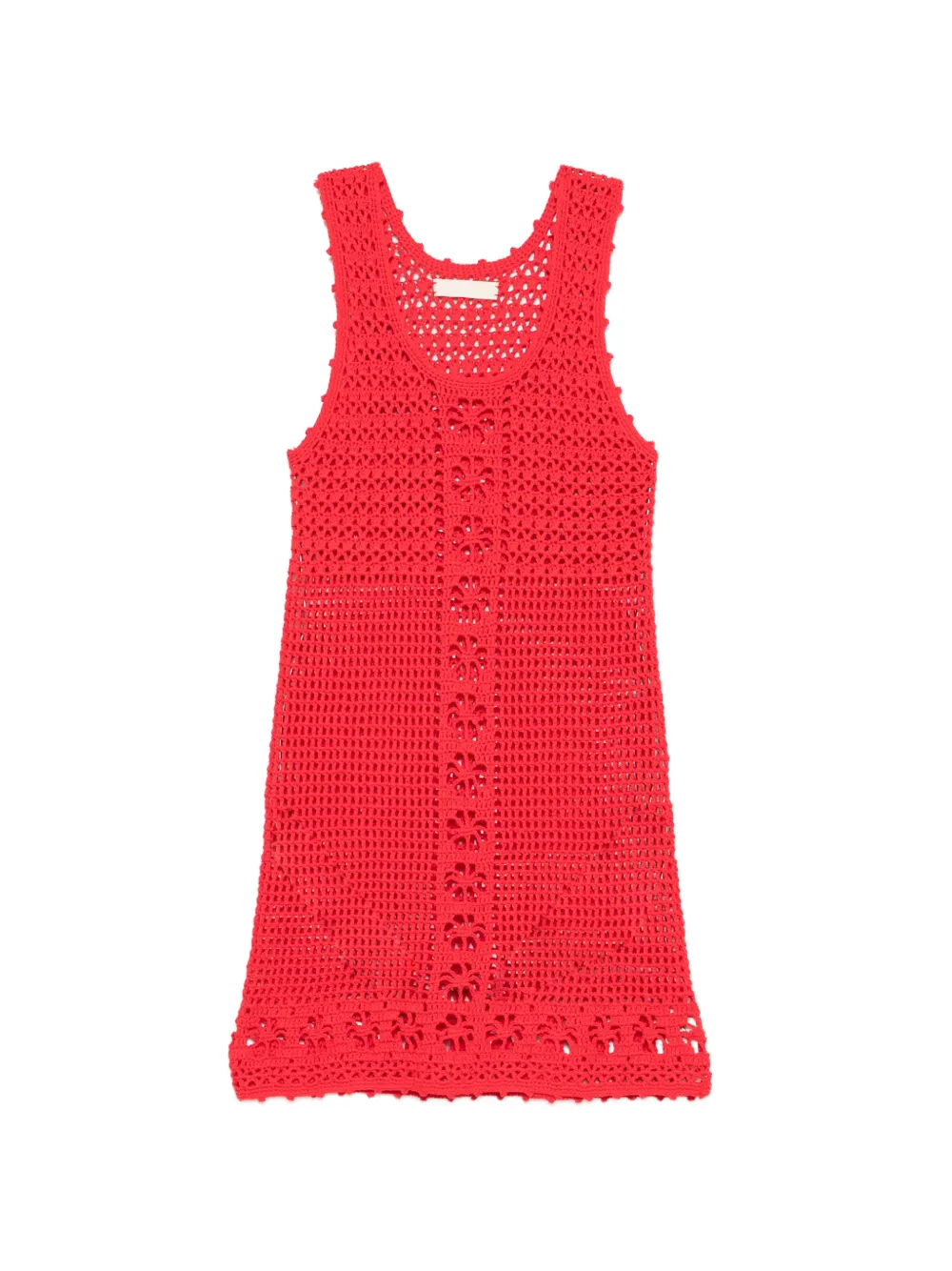 TERRY PUESTO Poolside crochet-knit mini dress - Rosso
