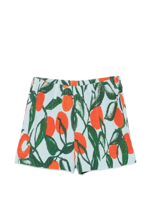 Homme Plissé Issey Miyake shorts con frutas estampadas