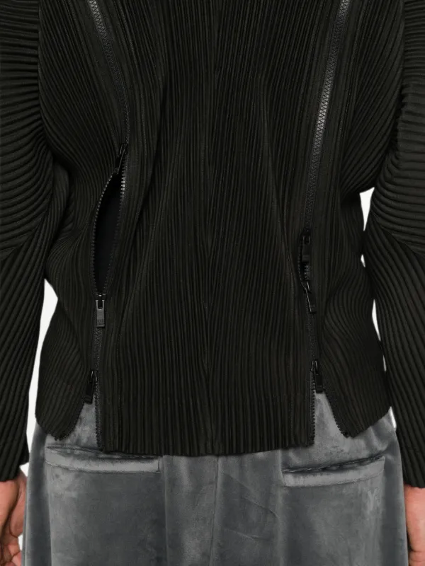 Homme Plissé Issey Miyake ジップアップ ジャケット | ブラック