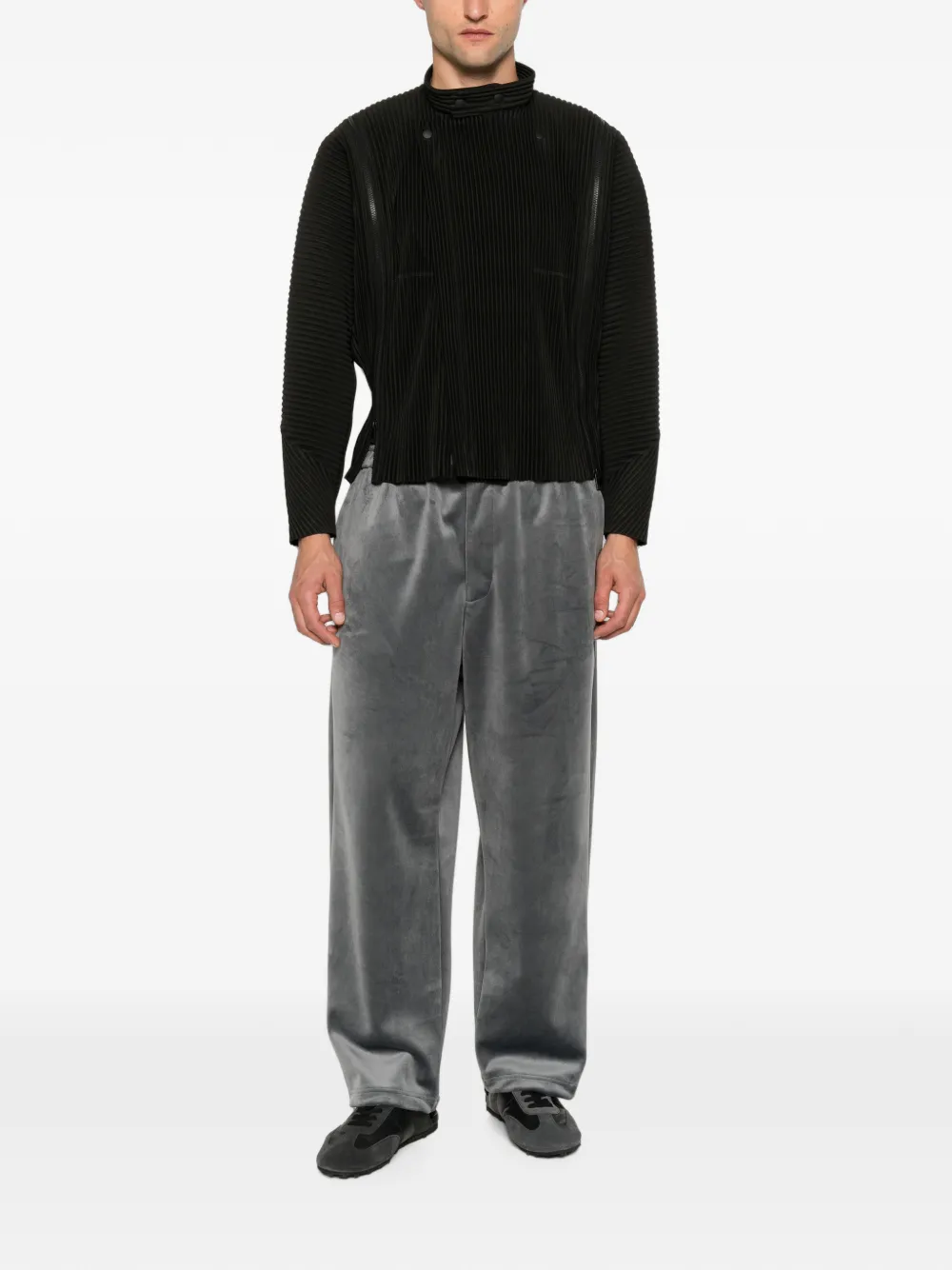 Homme Plissé Issey Miyake Geplooid jack met ritsdetail Zwart