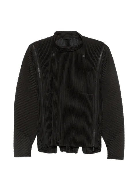 Homme Plissé Issey Miyake pleated-texture zip-fastening jacket