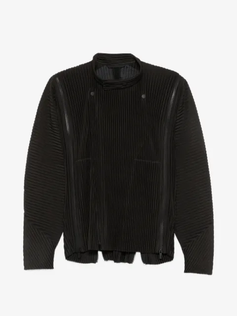 Homme Plissé Issey Miyake pleated-texture zip-fastening jacket