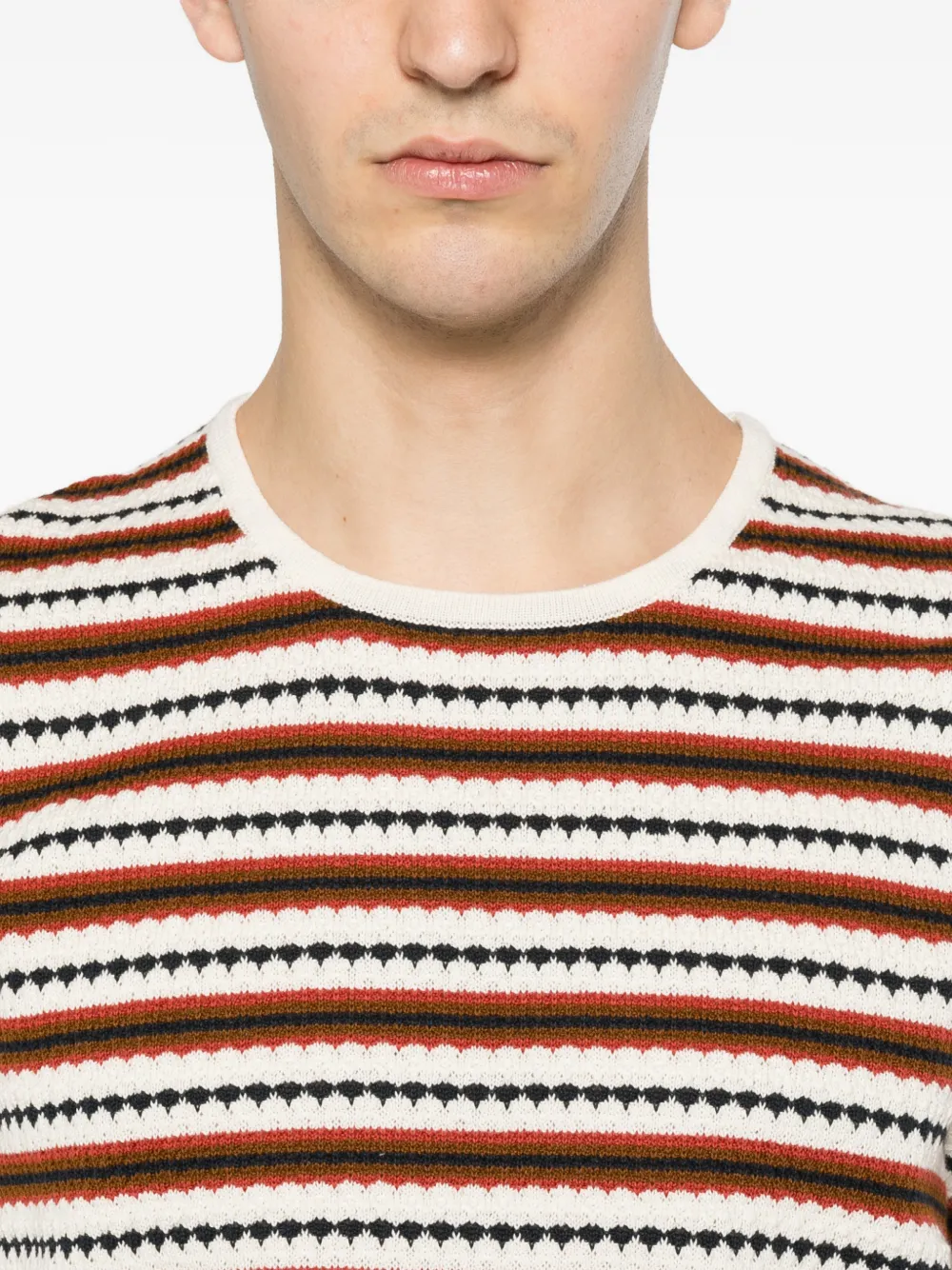 NN07 Bari 6686 gestreept T-shirt Beige