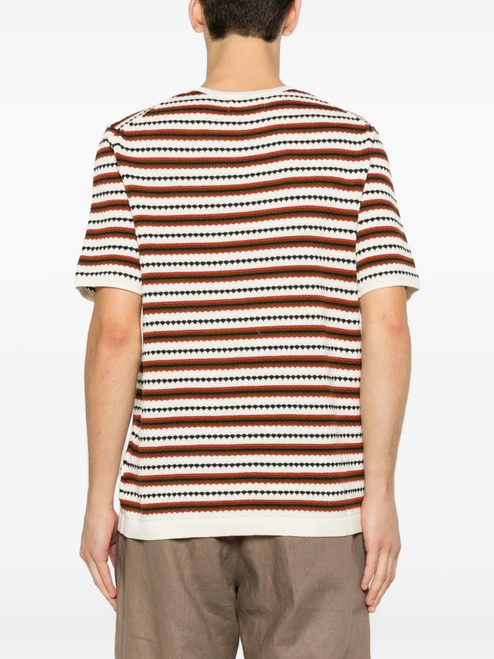 NN07 Bari 6686 gestreept T-shirt Beige