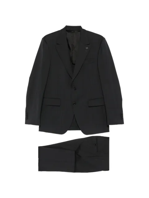 Lardini logo-detail single-breasted suit