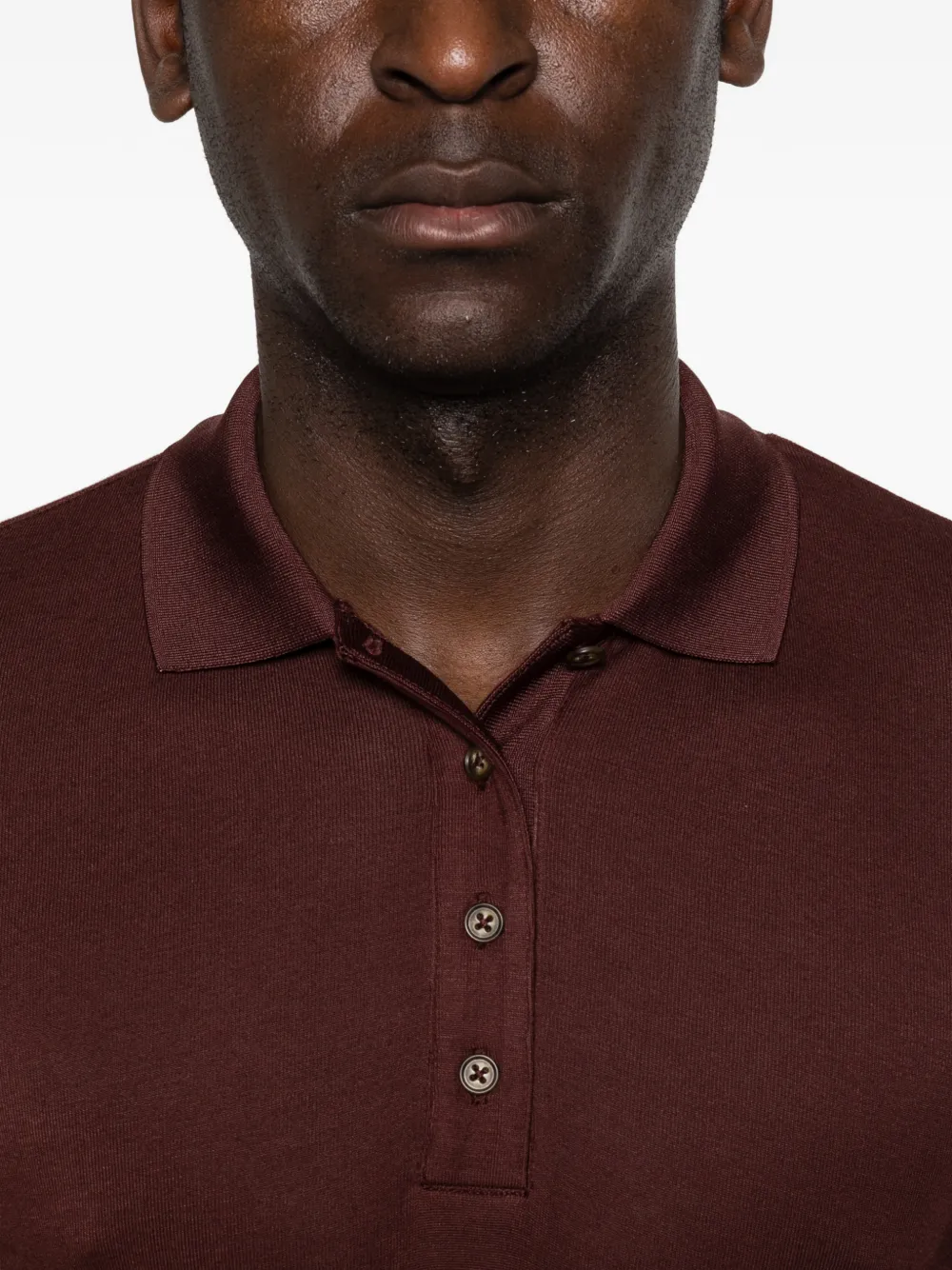 ENTIRE STUDIOS Poloshirt met lange mouwen Bruin