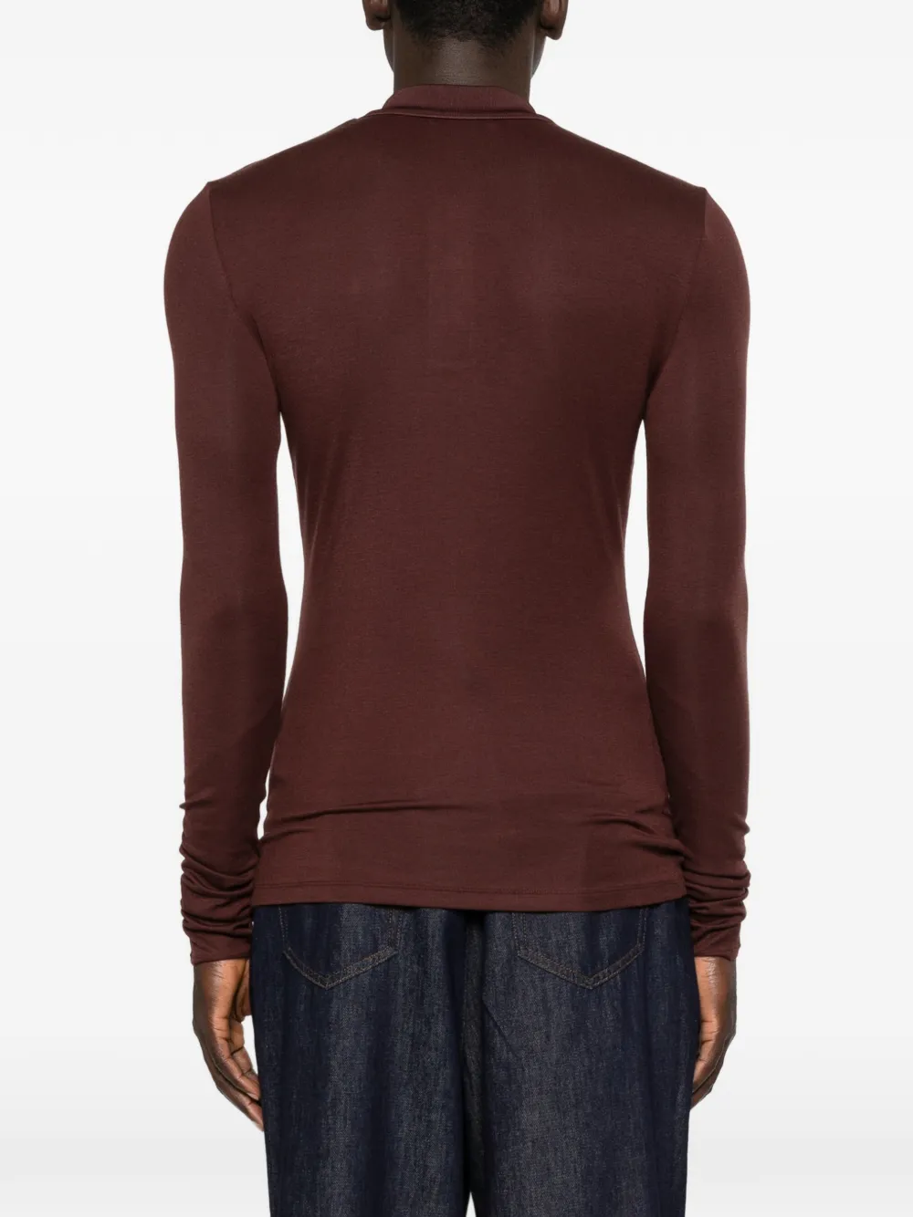 ENTIRE STUDIOS Poloshirt met lange mouwen Bruin