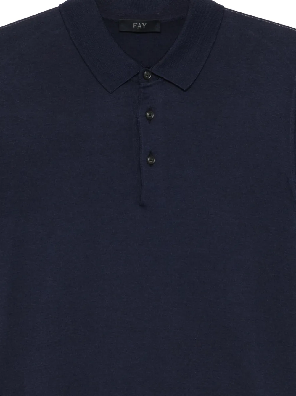  Fay Buttoned Polo Shirt - Blue 