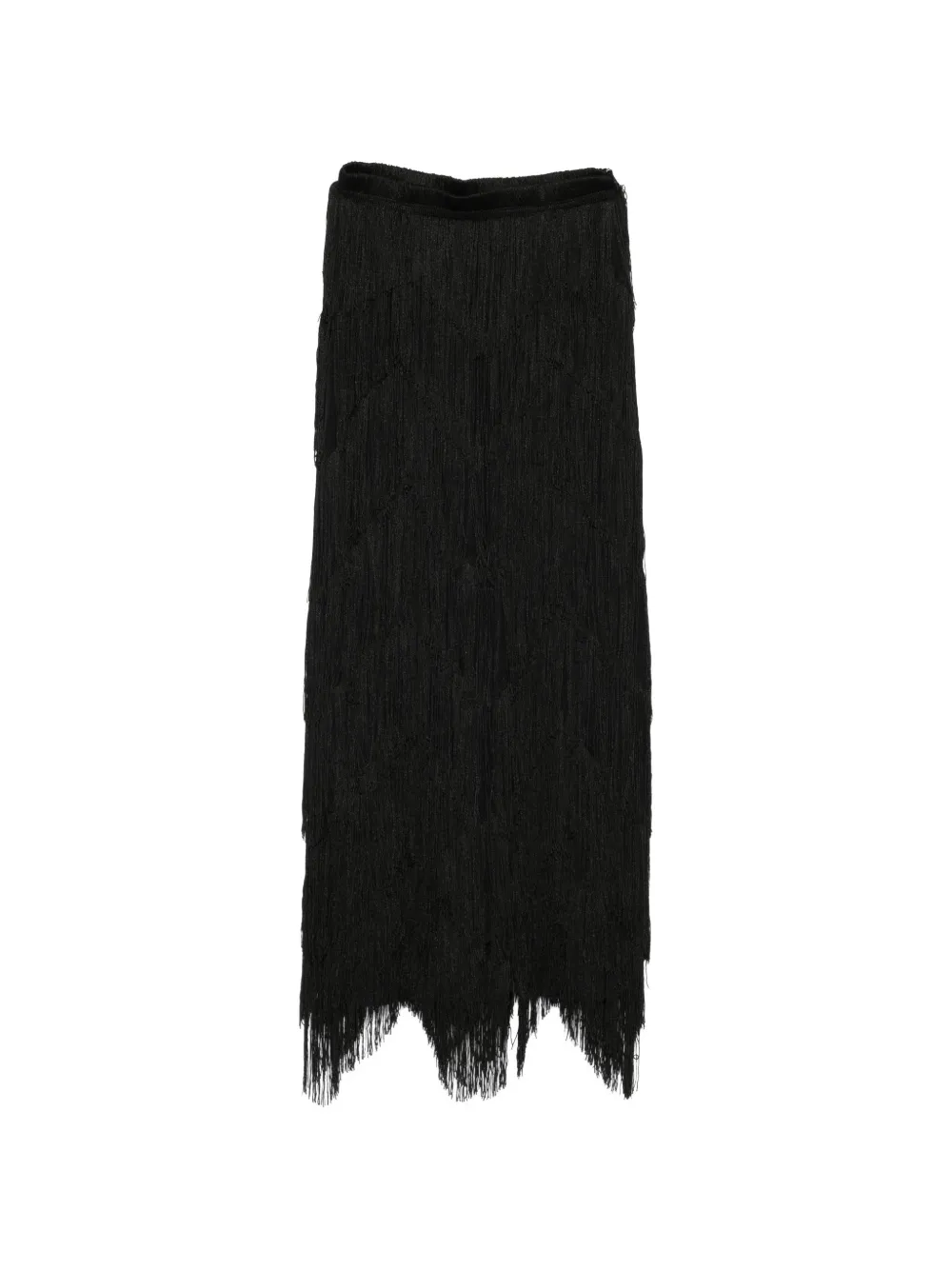 Bless fringed maxi skirt - Nero