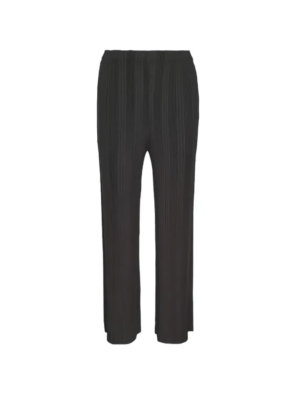 ISSEY MIYAKE me ブラックストレートパンツ Issey Miyake ストレートパンツ | ブラック | FARFETCH JP