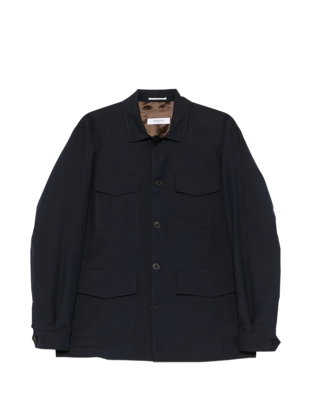 Greyed Voyager buttoned overshirt - Blu