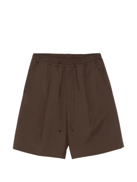Greyed drawstring-fastening shorts 