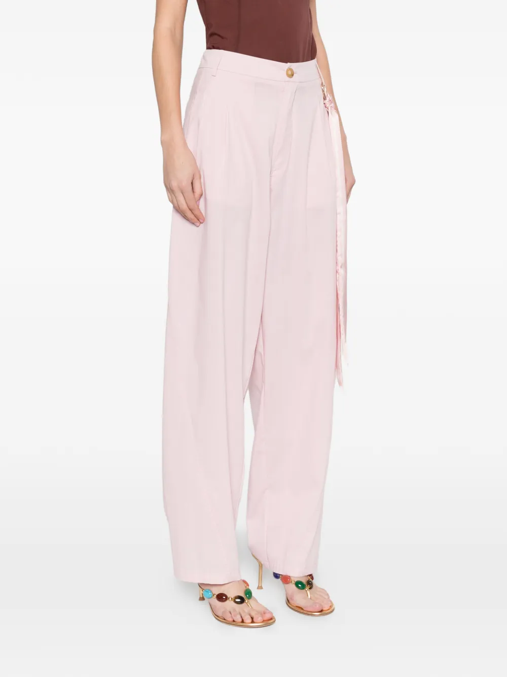 DARKPARK Broek met ringdetail Roze