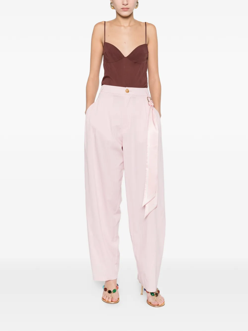 DARKPARK Broek met ringdetail Roze