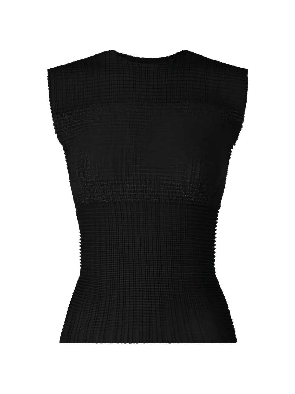 Issey Miyake plissé-effect sleeveless top - Nero
