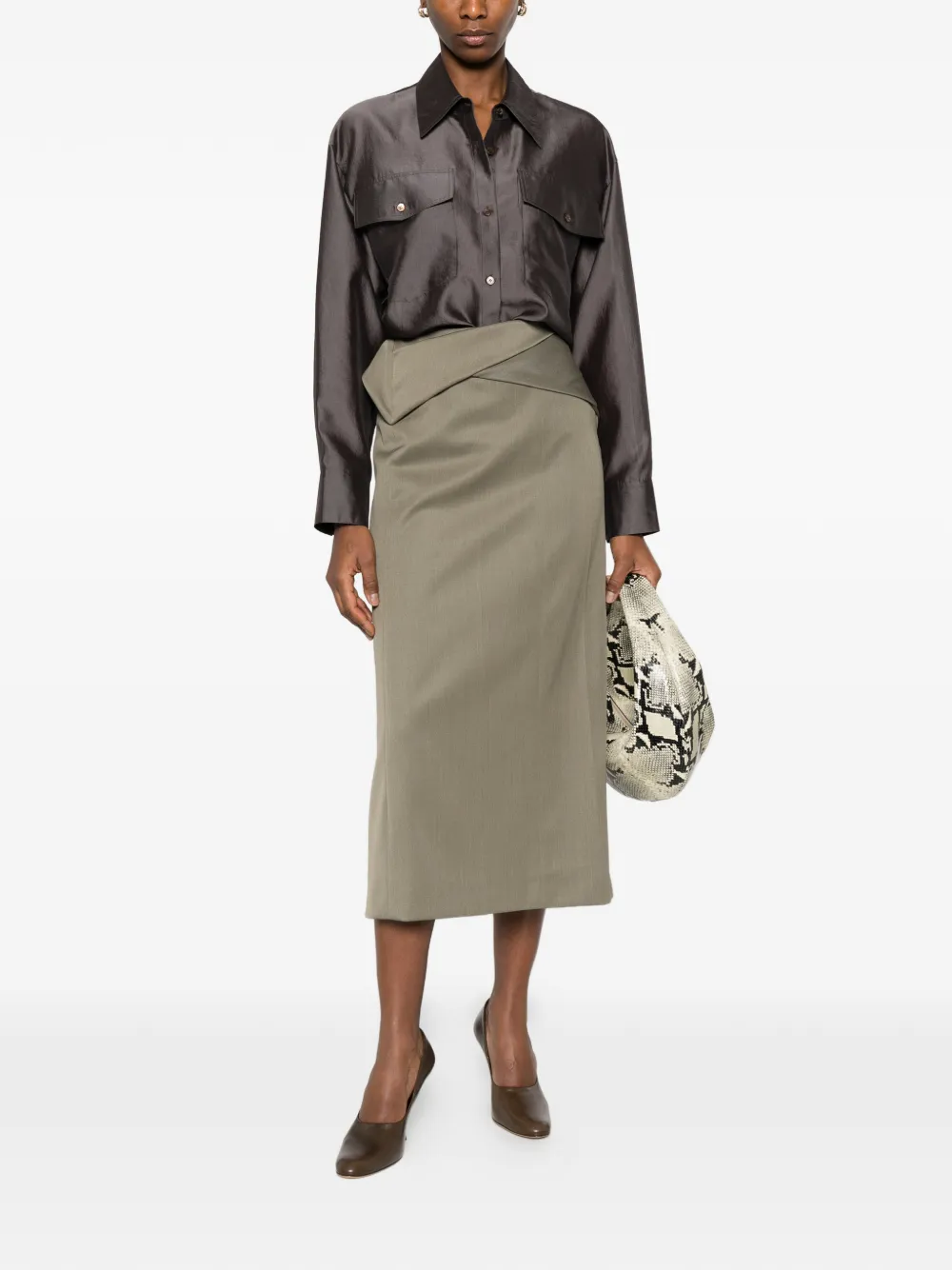  R2w Pocket Button Shirt - Brown 