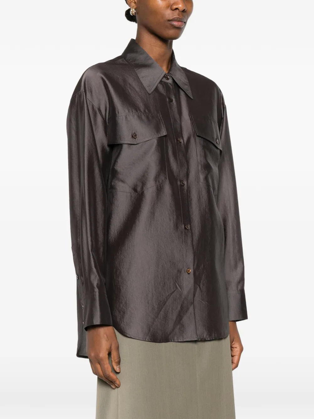  R2w Pocket Button Shirt - Brown 