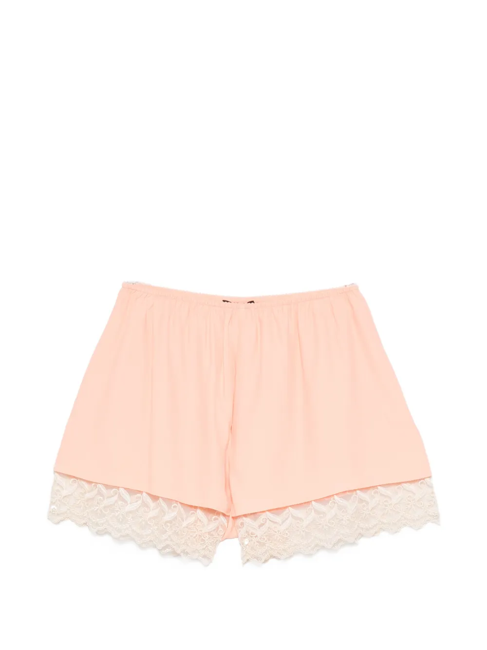 Simone Rocha lace-trim mini shorts - Arancione
