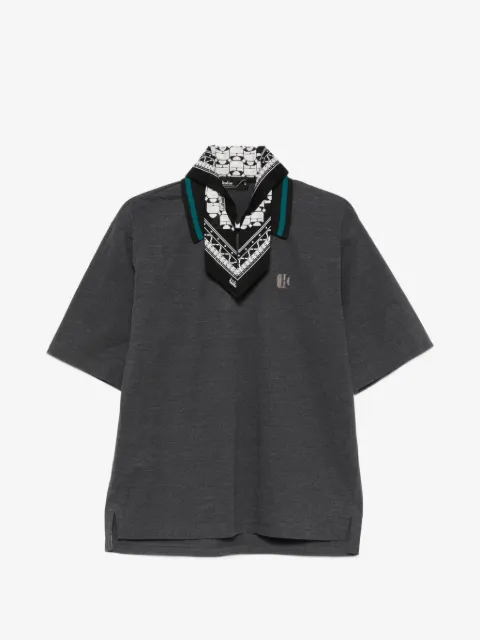 Kolor tie-scarf polo shirt