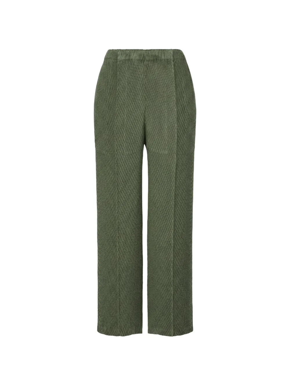 Issey Miyake pleated straight-leg trousers - Grün