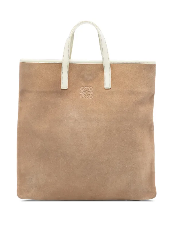 Loewe Pre-Owned 2000-2025 アナグラム スエード ハンドバッグ