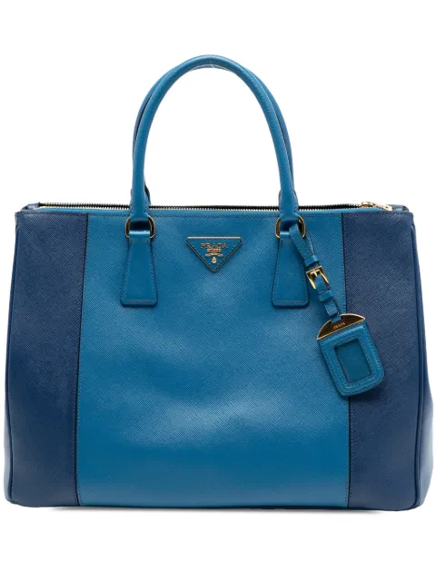 Prada Pre-Owned 2010-2025 Large Bicolor Saffiano Lux Galleria Double Zip satchel