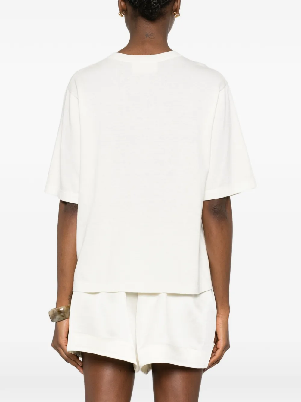 Bompard Oversized Round-neck T-shirt In White