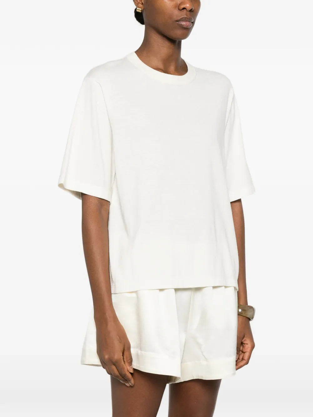Bompard Oversized Round-neck T-shirt In White