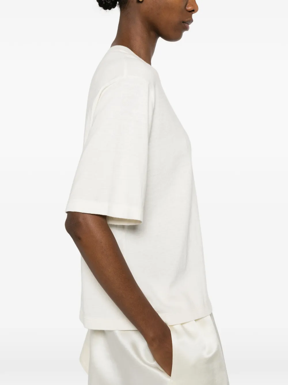 Bompard Oversized Round-neck T-shirt In White