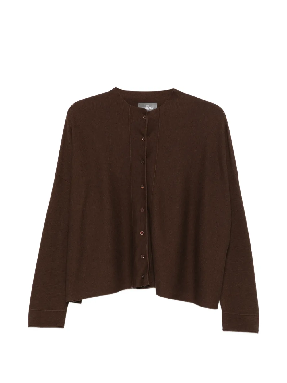 BOMPARD button round-neck cardigan - Marrone