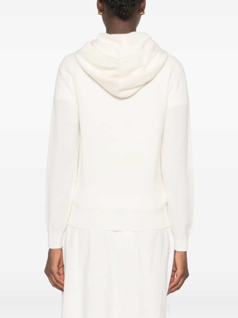 BOMPARD Gebreide hoodie met rits Wit