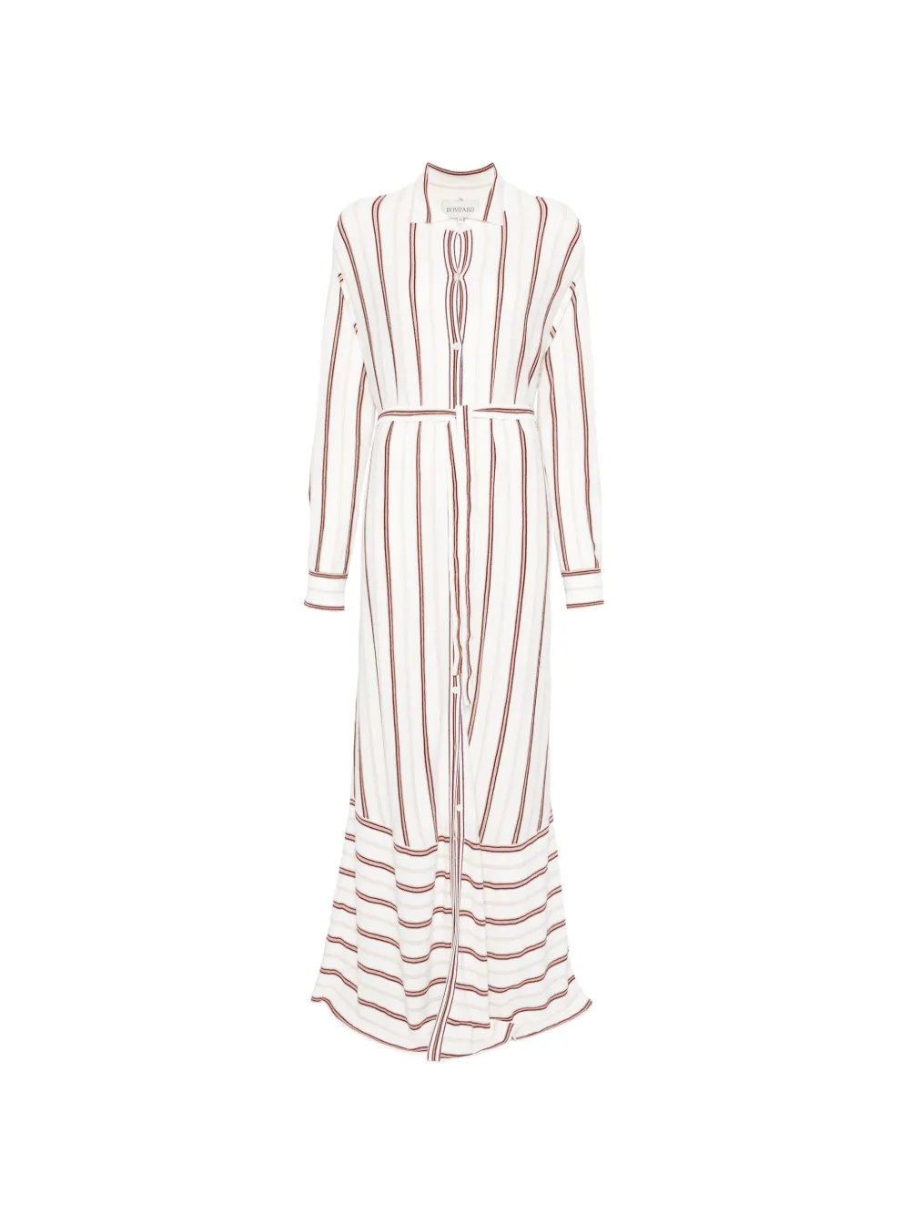 BOMPARD striped maxi shirt dress - Weiß