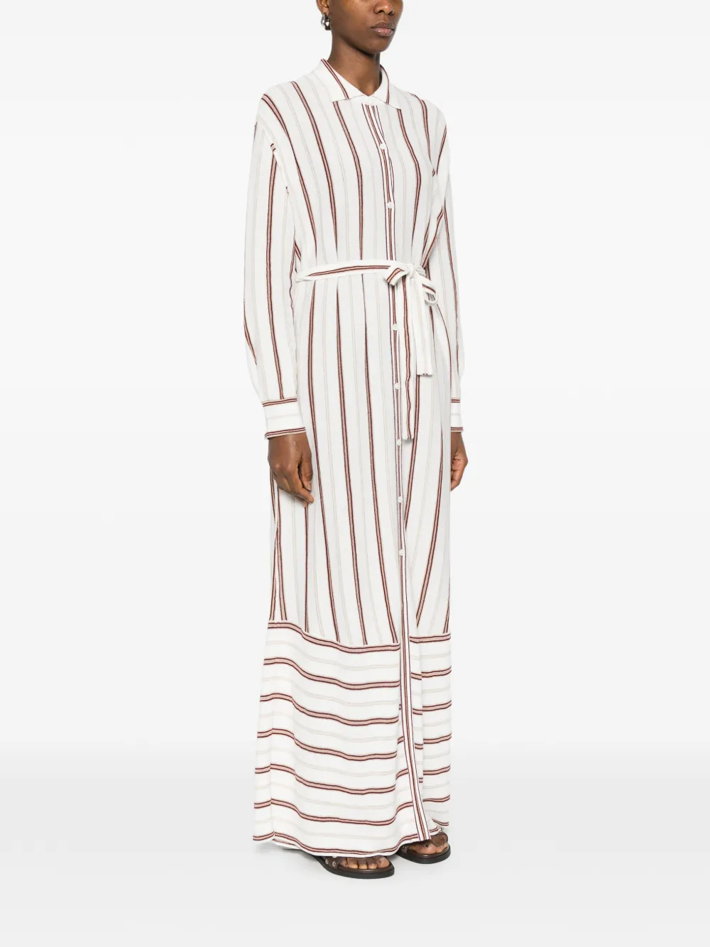 Striped Maxi Shirt Dress