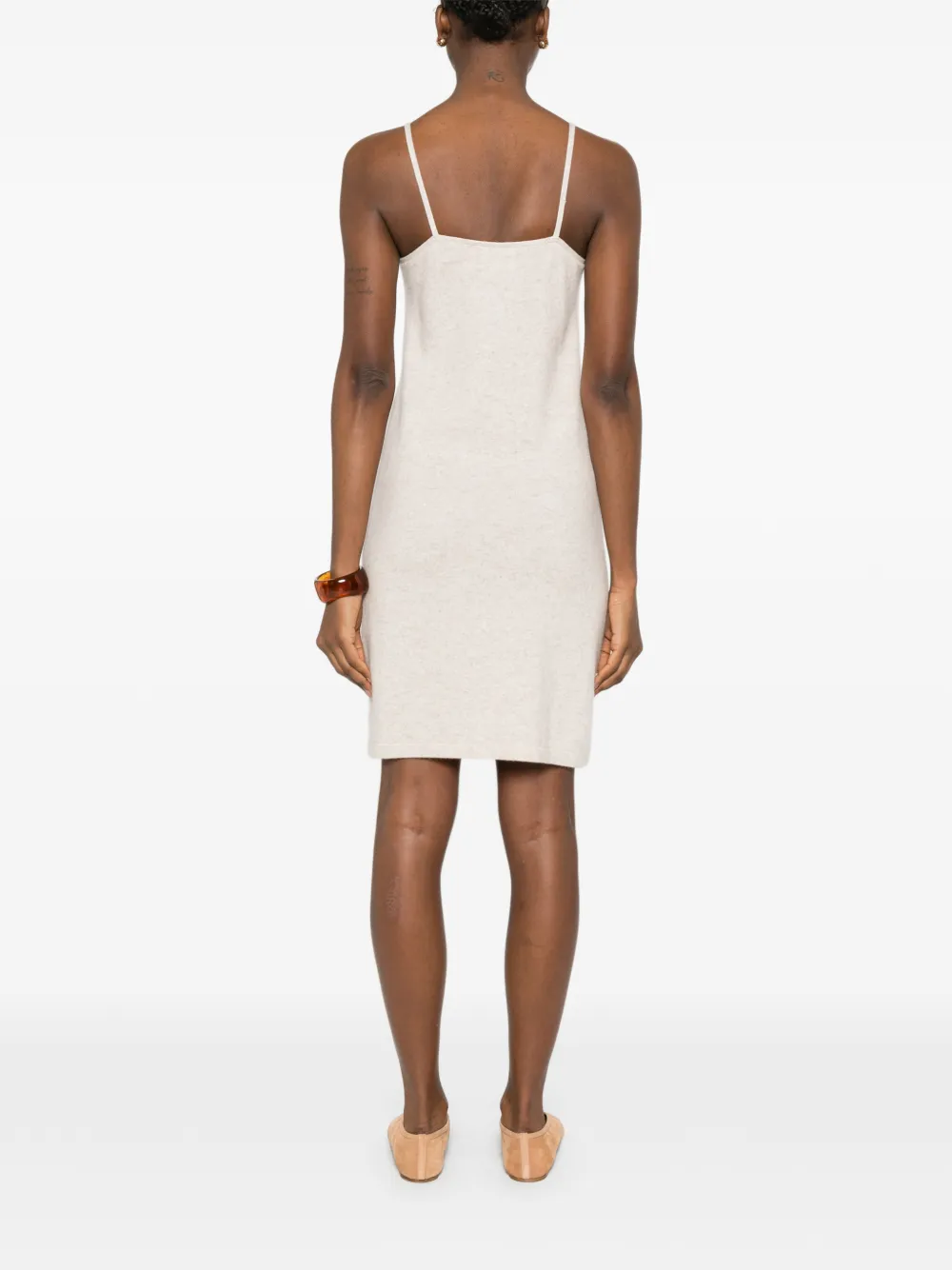 BOMPARD Jurk met V-hals en bandjes Beige
