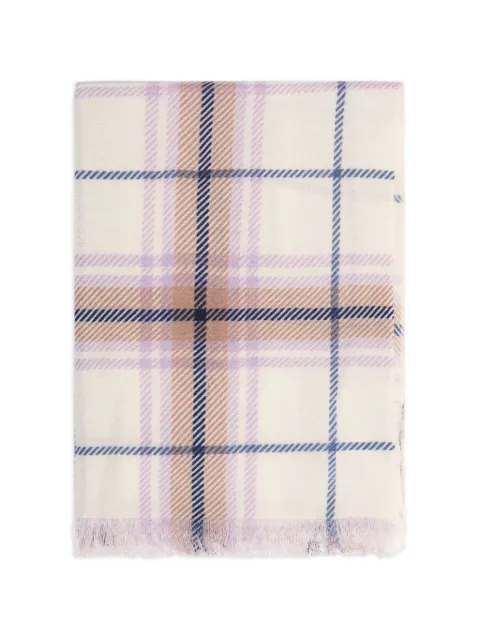 BOMPARD tartan fringed scarf