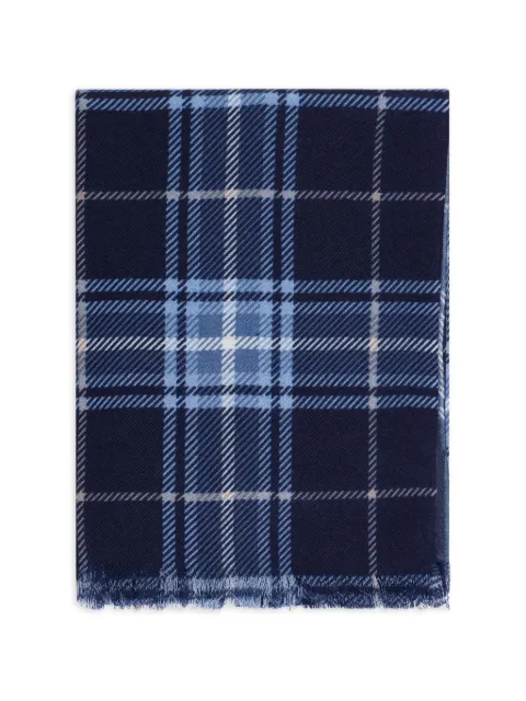 BOMPARD tartan fringed scarf