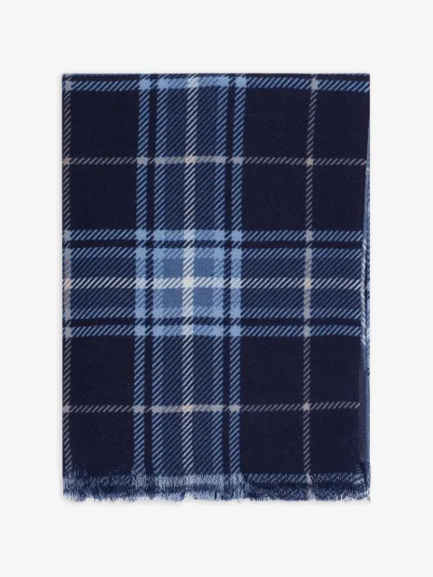 BOMPARD écharpe frangée à motif tartan