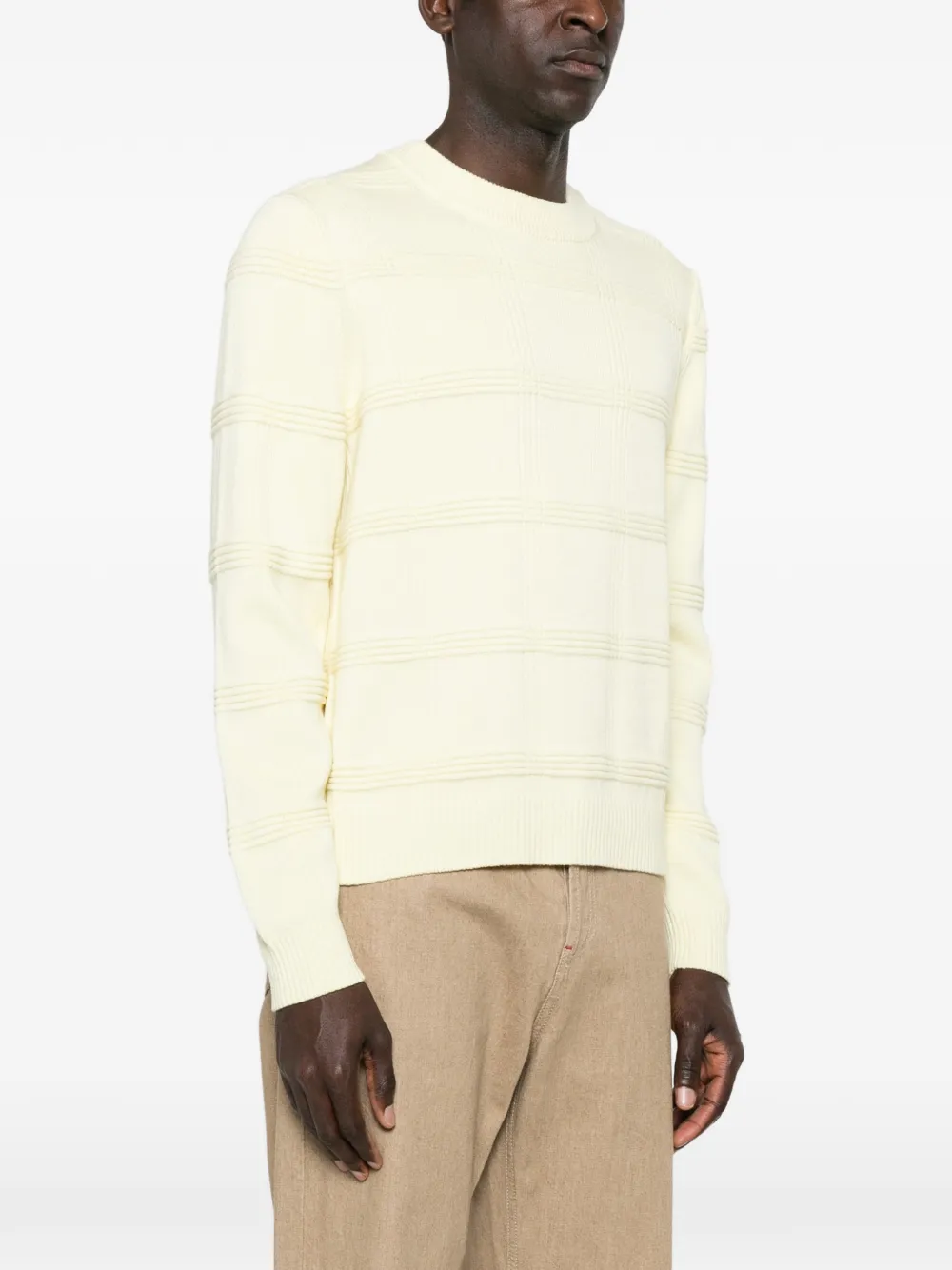  Bompard Round-neck Long-sleeve Jumper - Yellow 