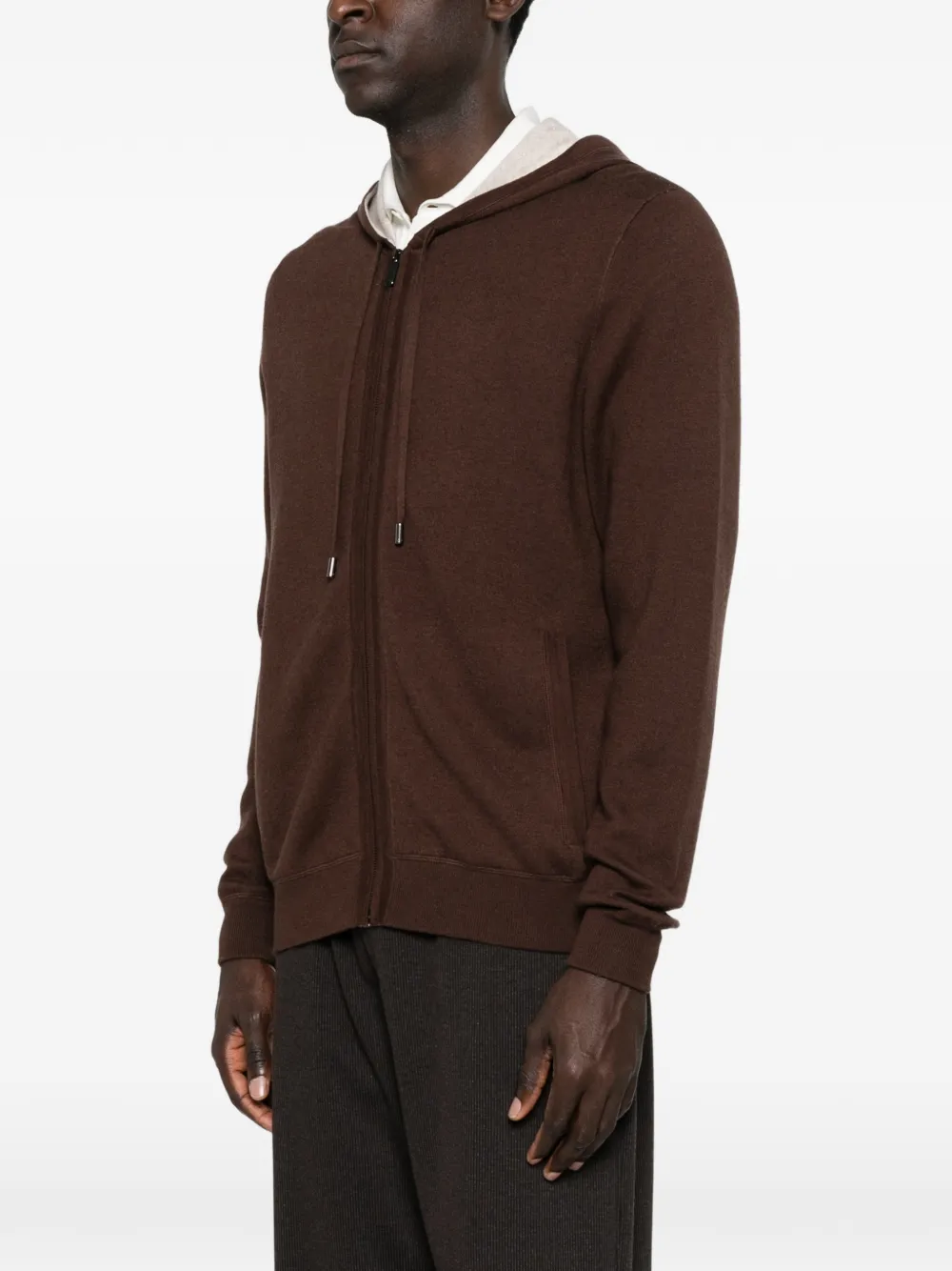  Bompard Zip-up Hoodie - Brown 