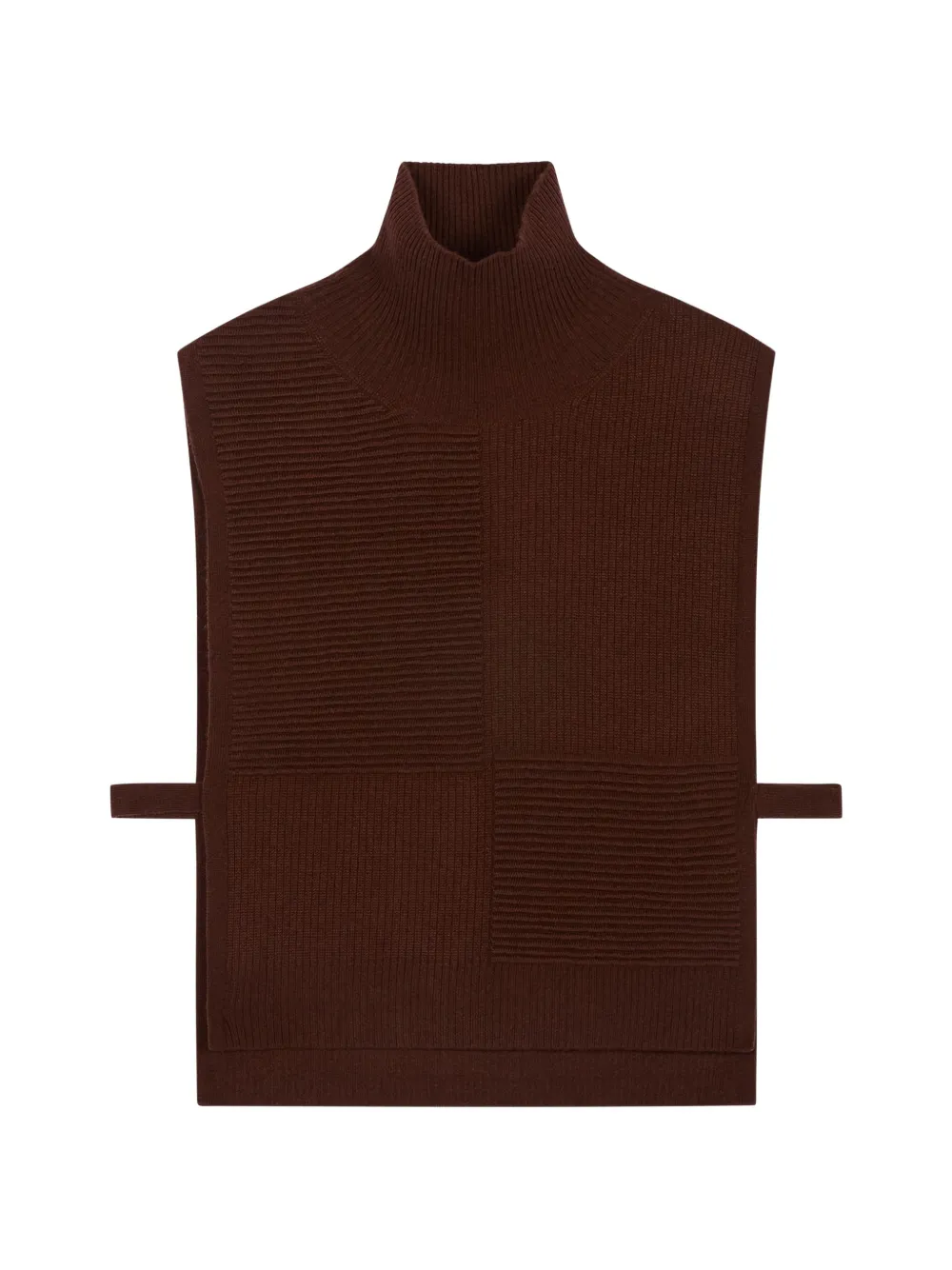 BOMPARD ottoman side ties knitted top - Marrone