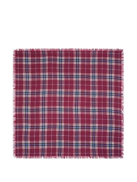 BOMPARD tartan fringed scarf