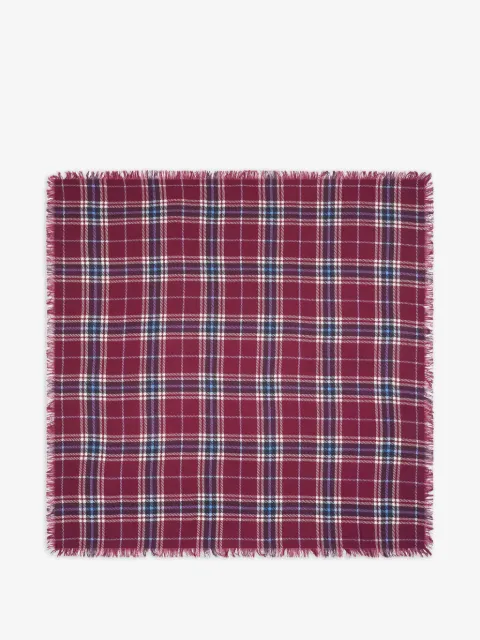 BOMPARD tartan fringed scarf