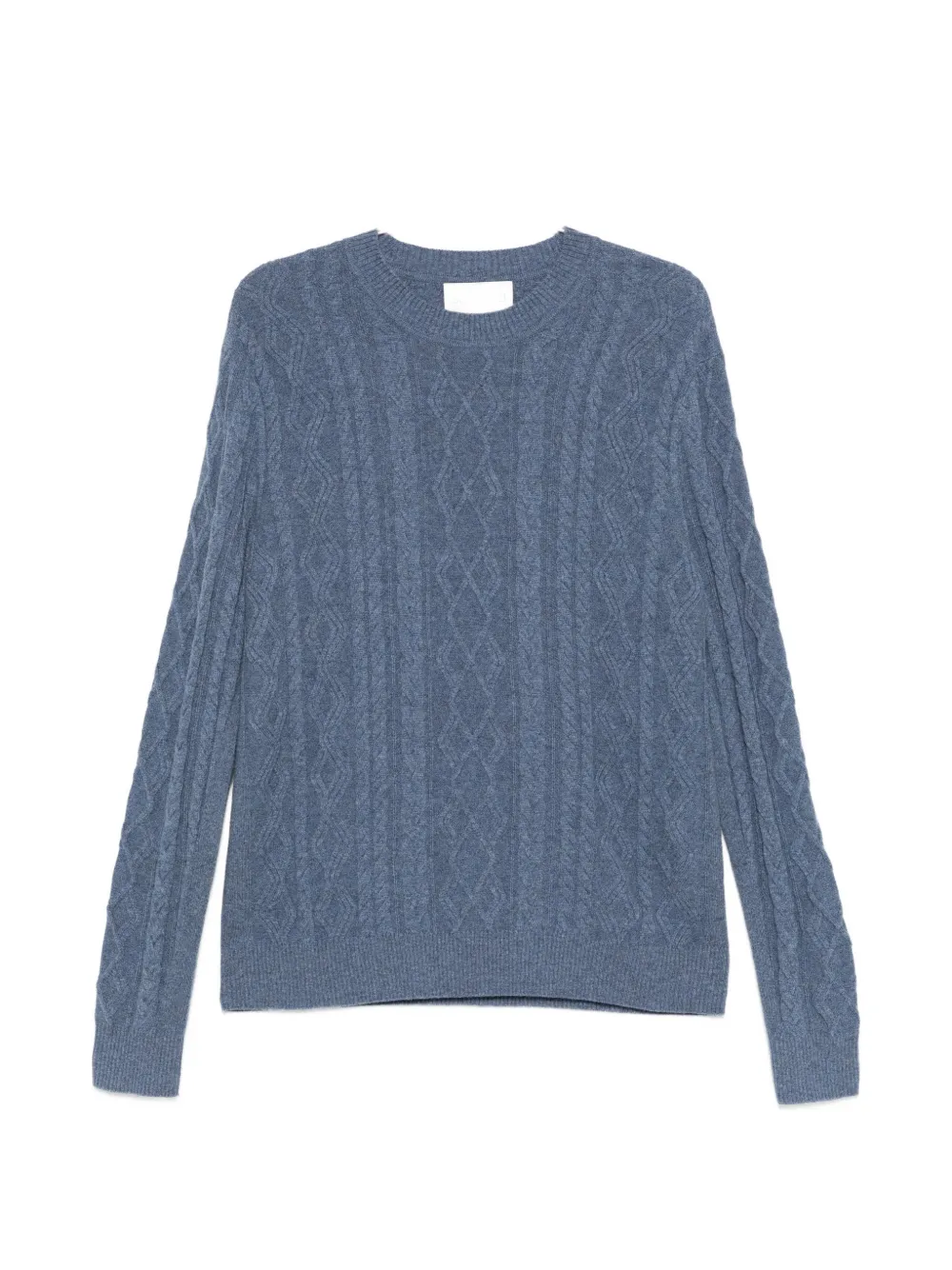 Bompard Cable-knit Crew-neck Sweater In Blue