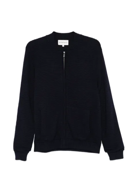 BOMPARD waffle-knit zipped cardigan