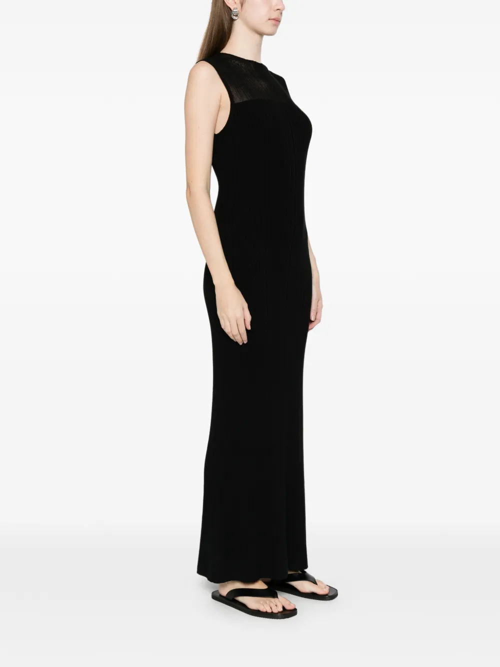  Bompard Ribbed Maxi Dress - Black 
