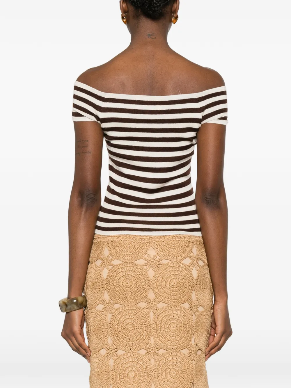 Bompard Striped Top In Black